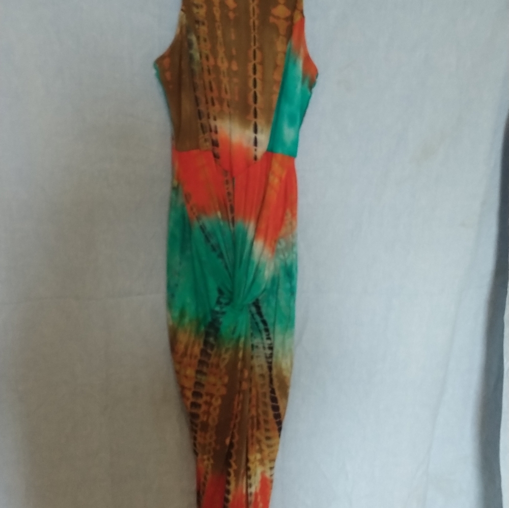 San Joy long jersey Tie dye dress
